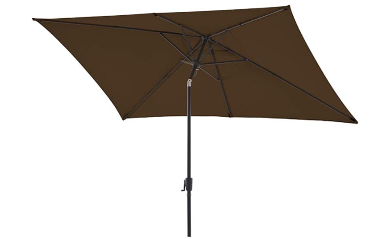 wikiwiki Olefin 6.6ft x 9.8 ft rectangular Outdoor Patio Table Market Umbrella